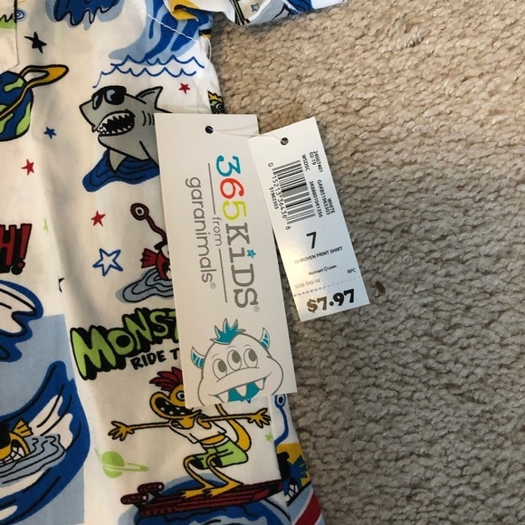 365 kids from granamals short sleeve button down collard shirt size 7 - Picture 5 of 8